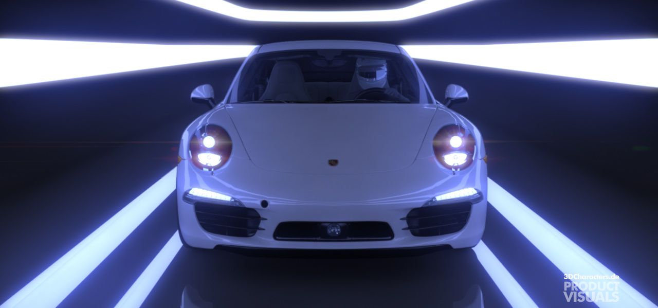 Porsche 911 blue- 3D Product Visual