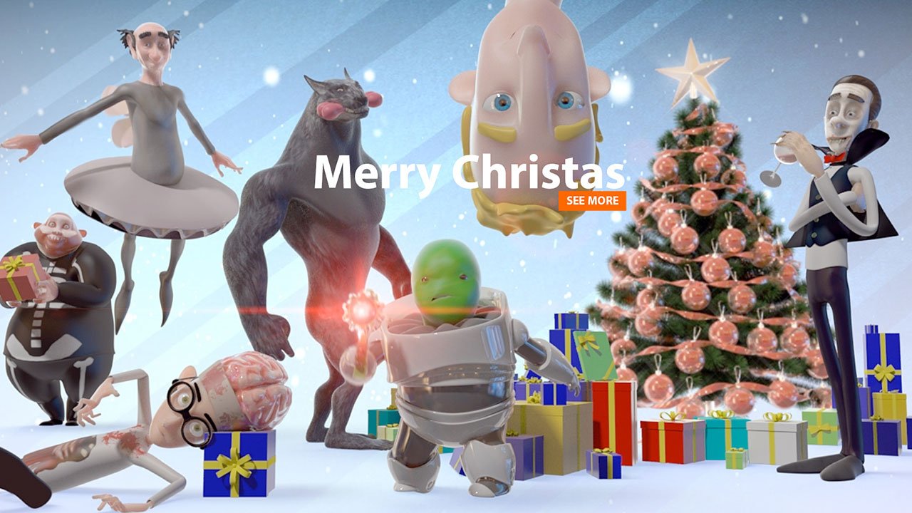 Merry Christmas Greetings | Character Animation